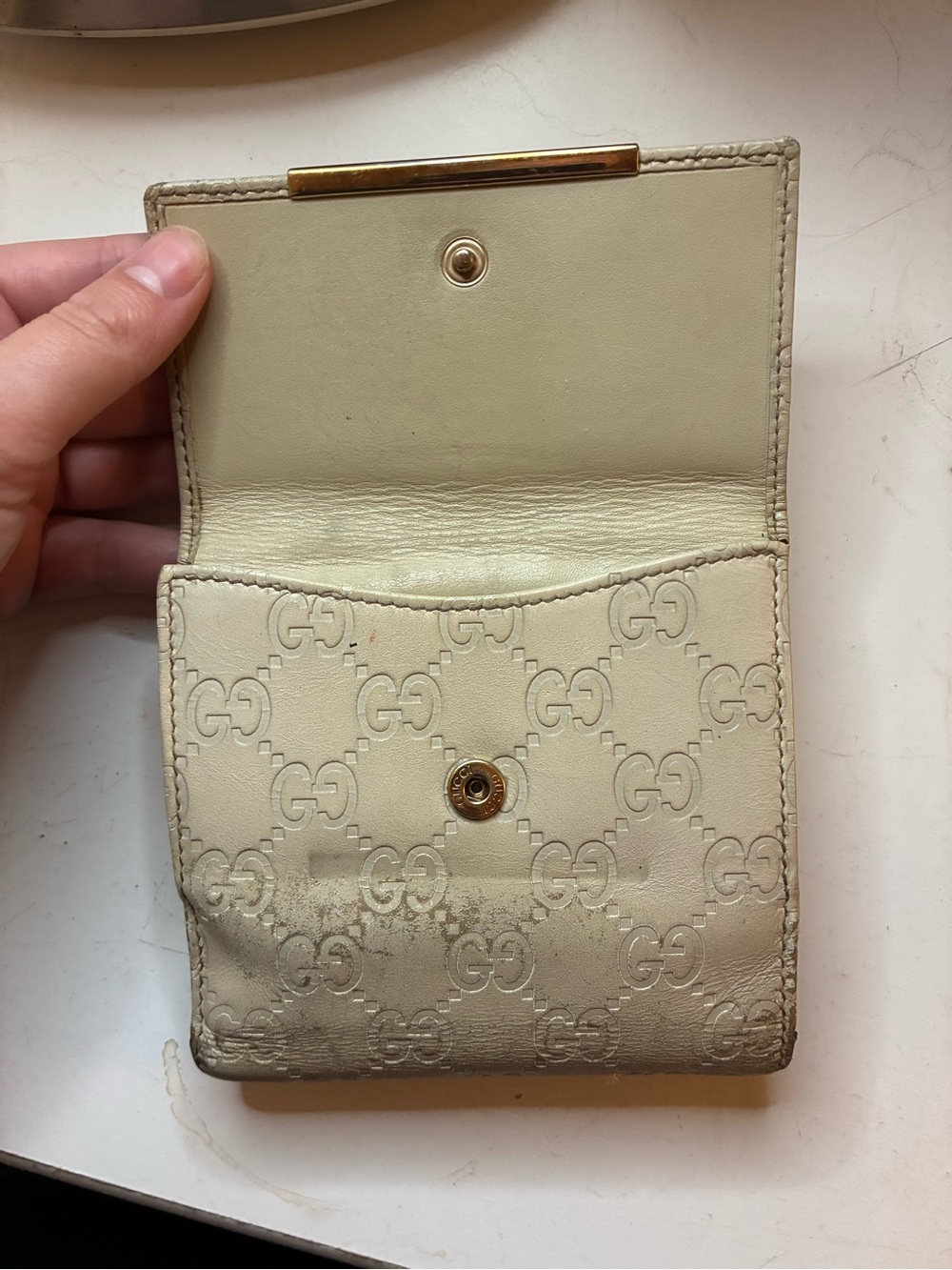 Vintage Gucci GG Monogram Fold Over Wallet - Picture 10 of 15